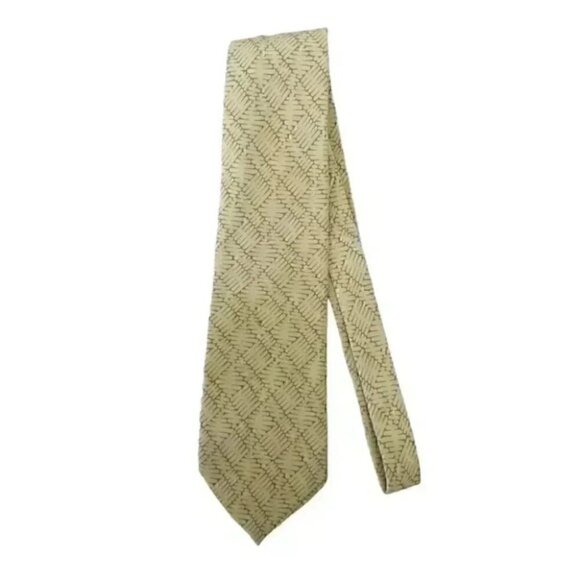 Giorgio Armani Silk Tie Light Green Print - Picture 6 of 10